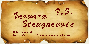 Varvara Strugarević vizit kartica